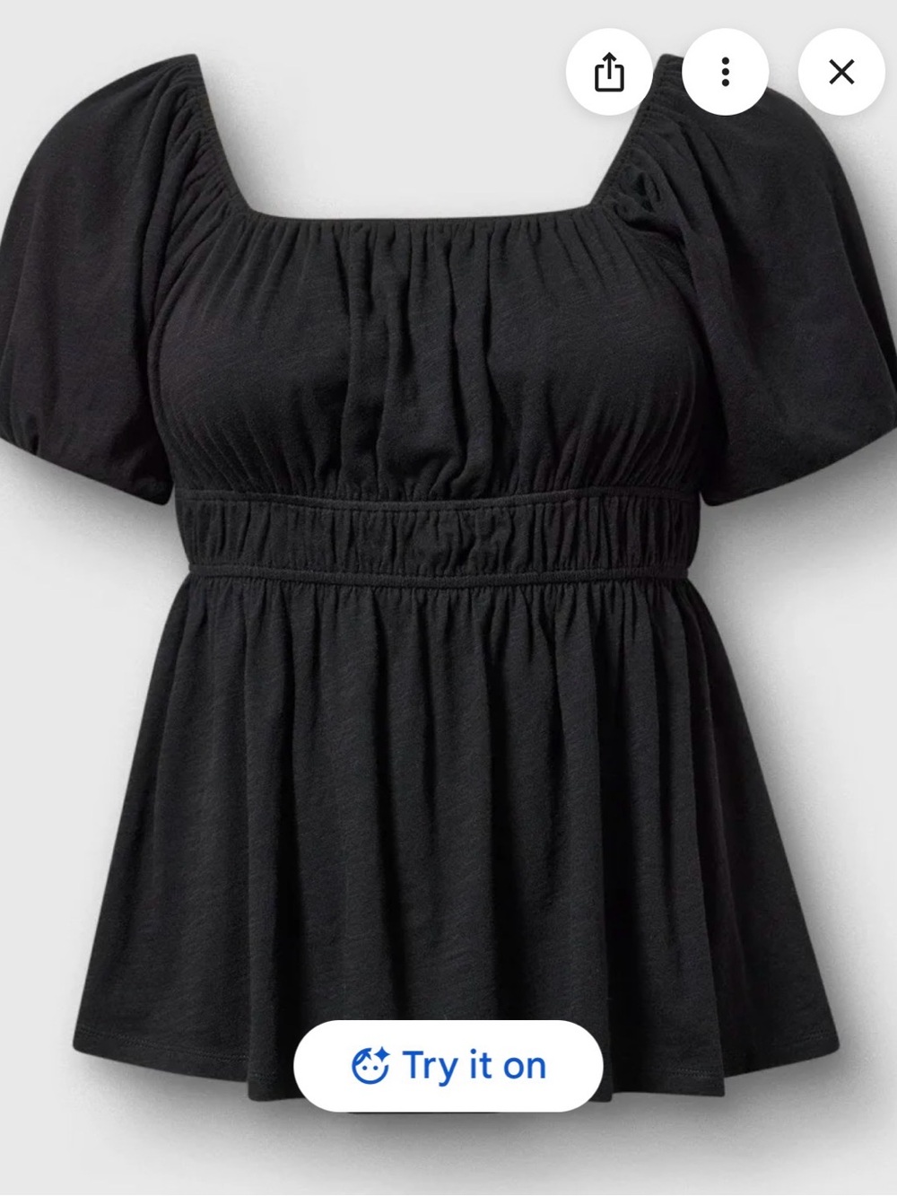 NWT Torrid Heritage Slub Balloon Sleeve Babydoll size 3x (22-24)